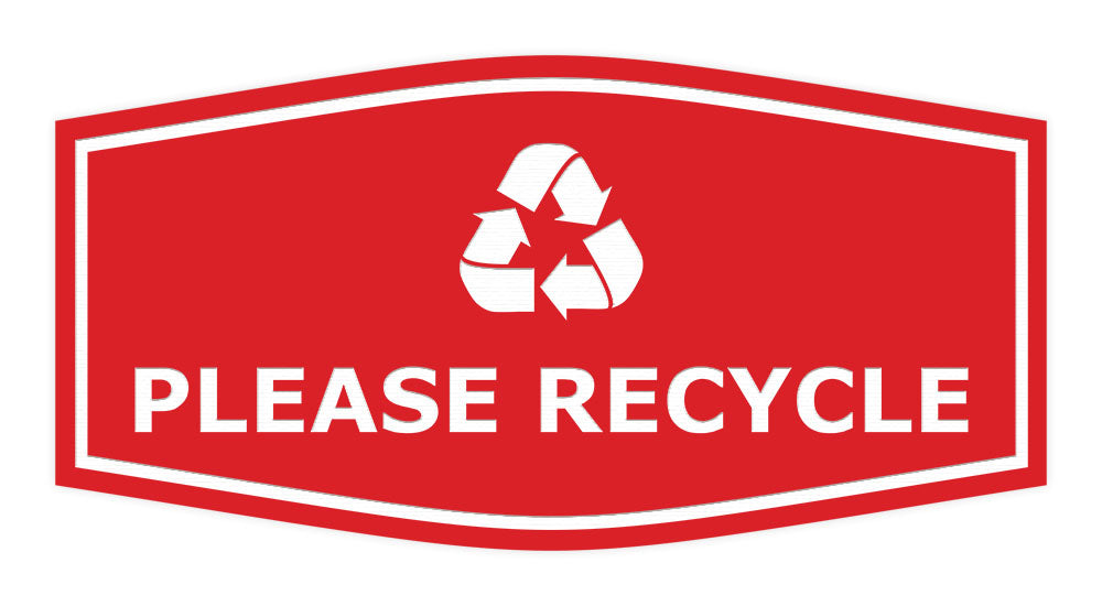Fancy Please Recycle Wall or Door Sign