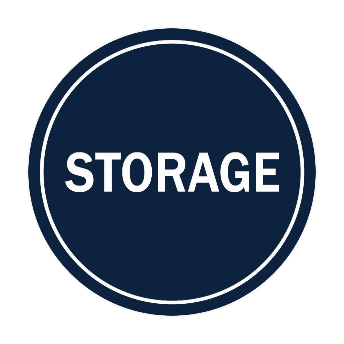 Navy Blue / White Signs ByLITA Circle Storage Sign