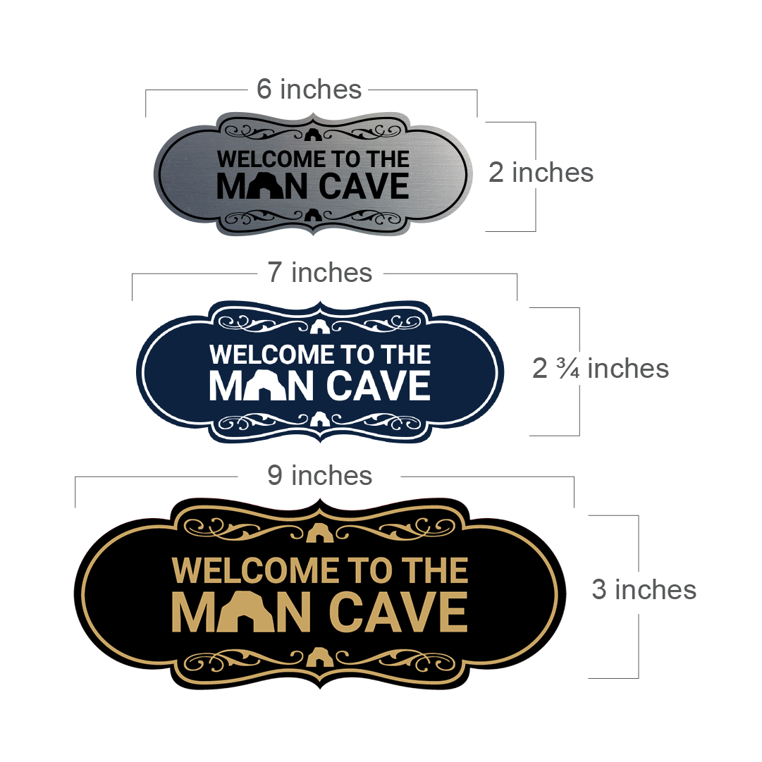 Designer Welcome to the Man Cave Wall or Door Sign