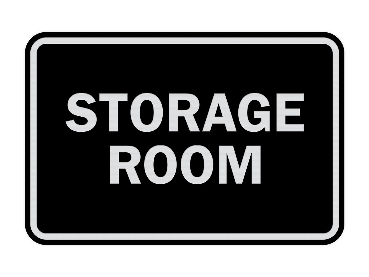 Black / Silver Signs ByLITA Classic Framed Storage Room Sign