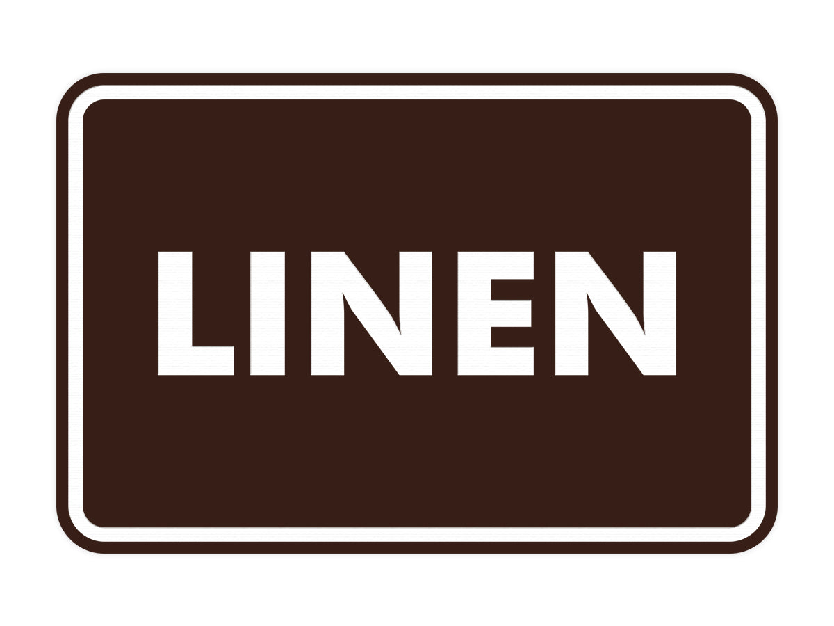 Signs ByLITA Classic Linen Sign with Adhesive Tape, Mounts On Any Surface, Weather Resistant, Indoor/Outdoor Use