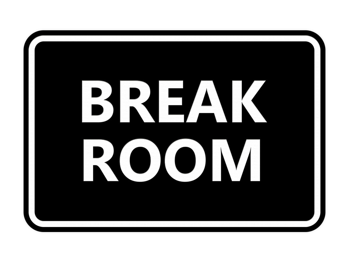 Signs ByLITA Classic Framed Break Room Sign