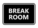 Signs ByLITA Classic Framed Break Room Sign