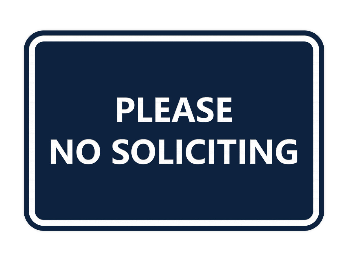 Signs ByLITA Classic Framed Please No Soliciting Sign