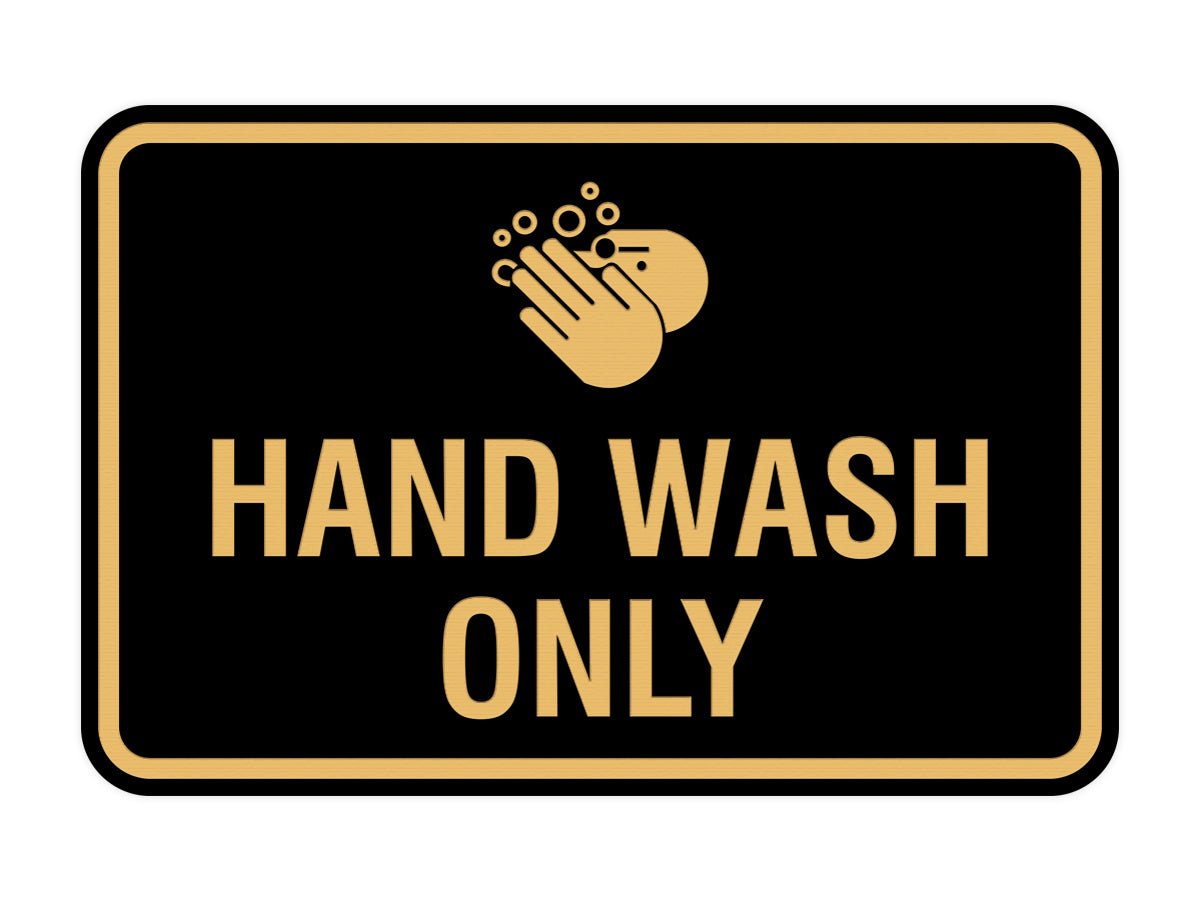 Signs ByLITA Classic Framed Hand Wash Only Sign
