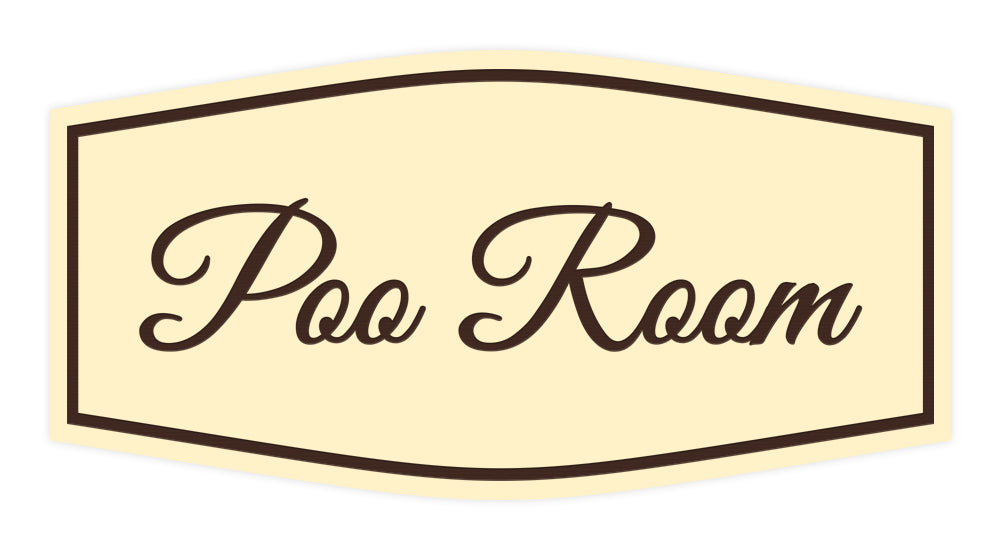 Signs ByLITA Fancy Poo Room Sign