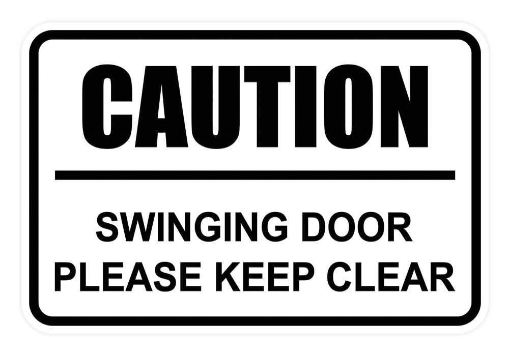 Signs ByLITA Classic Framed Caution Swinging Door Please Keep Clear Sign