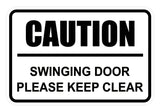 Signs ByLITA Classic Framed Caution Swinging Door Please Keep Clear Sign