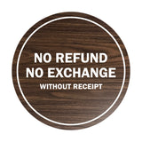 Signs ByLITA Circle No Refund No Exchange Sign