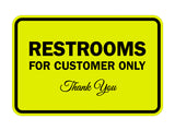 Signs ByLITA Classic Framed Restroom for customers Sign