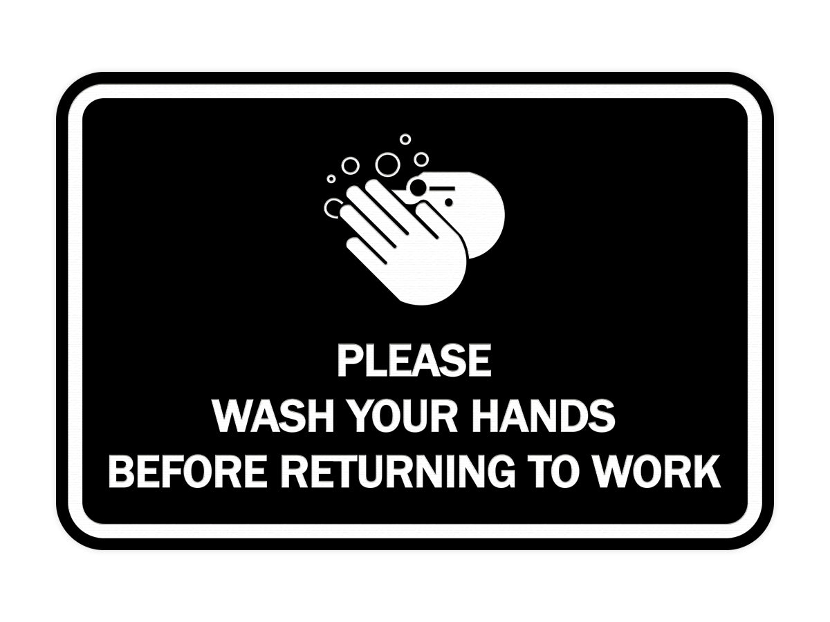 Signs ByLITA Classic Framed Please Wash Your Hands Sign