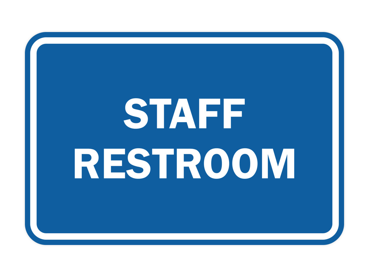 Signs ByLITA Classic Framed Staff Restroom Sign