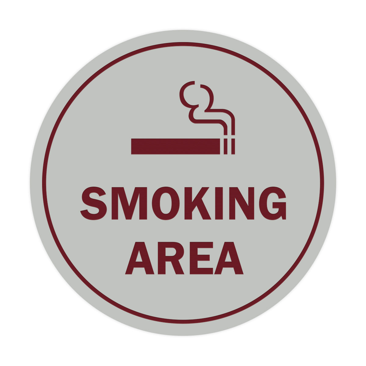 Signs ByLITA Circle Smoking Area Sign