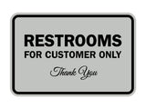 Signs ByLITA Classic Framed Restroom for customers Sign