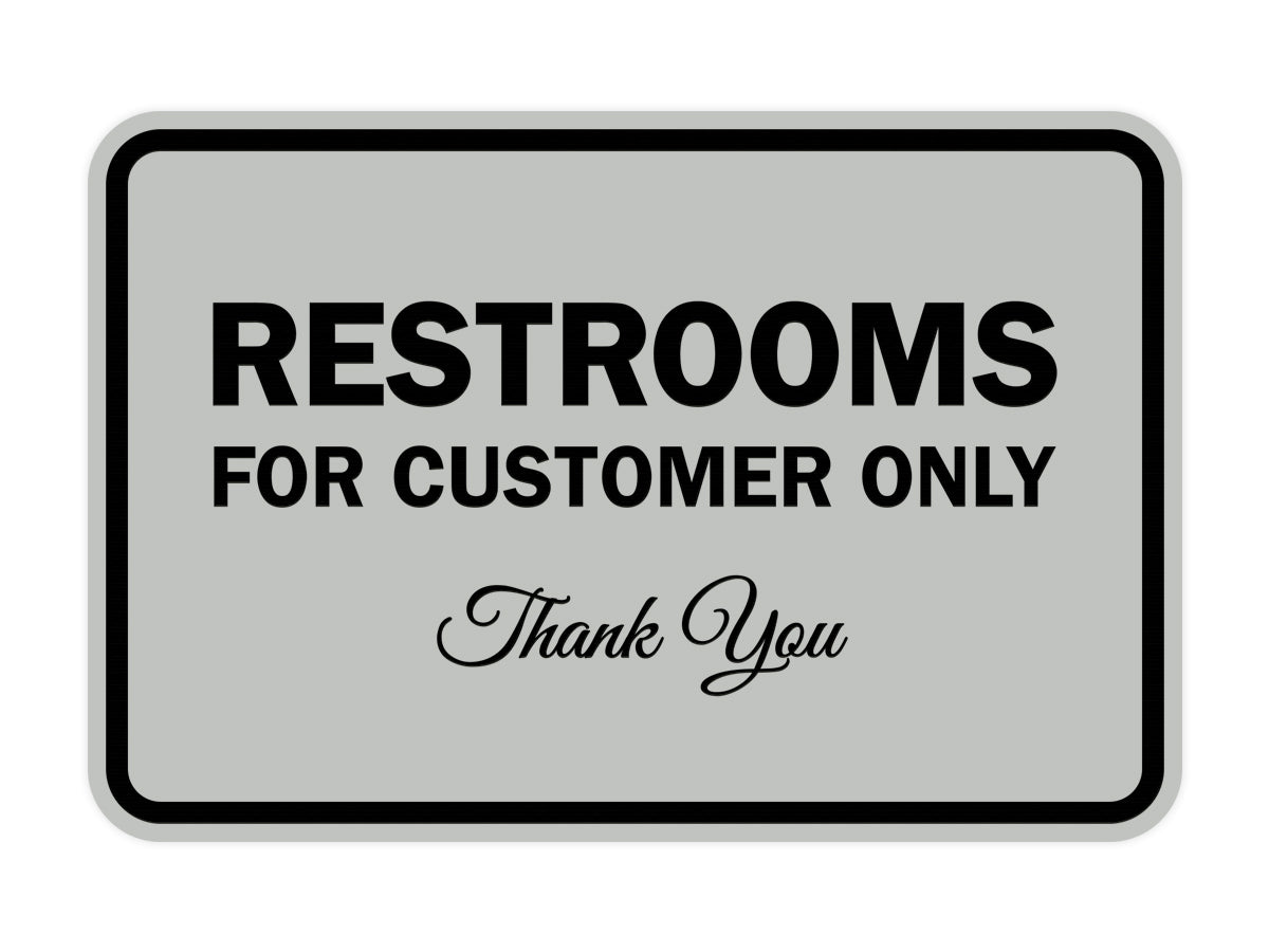 Signs ByLITA Classic Framed Restroom for customers Sign