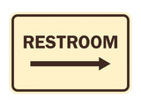 Signs ByLITA Classic Framed Restroom Directional Right Arrow