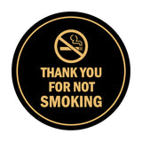 Signs ByLITA Circle Thank you for not smoking Sign with Adhesive Tape, Mounts On Any Surface, Weather Resistant, Indoor/Outdoor Use