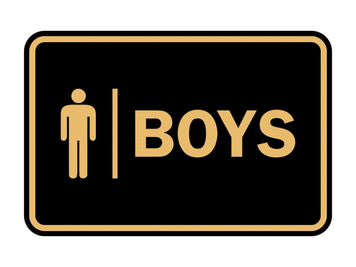 Signs ByLITA Classic Boys (male bathroom icon) Sign