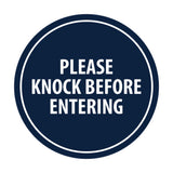 Signs ByLITA Circle Please Knock Before Entering Sign