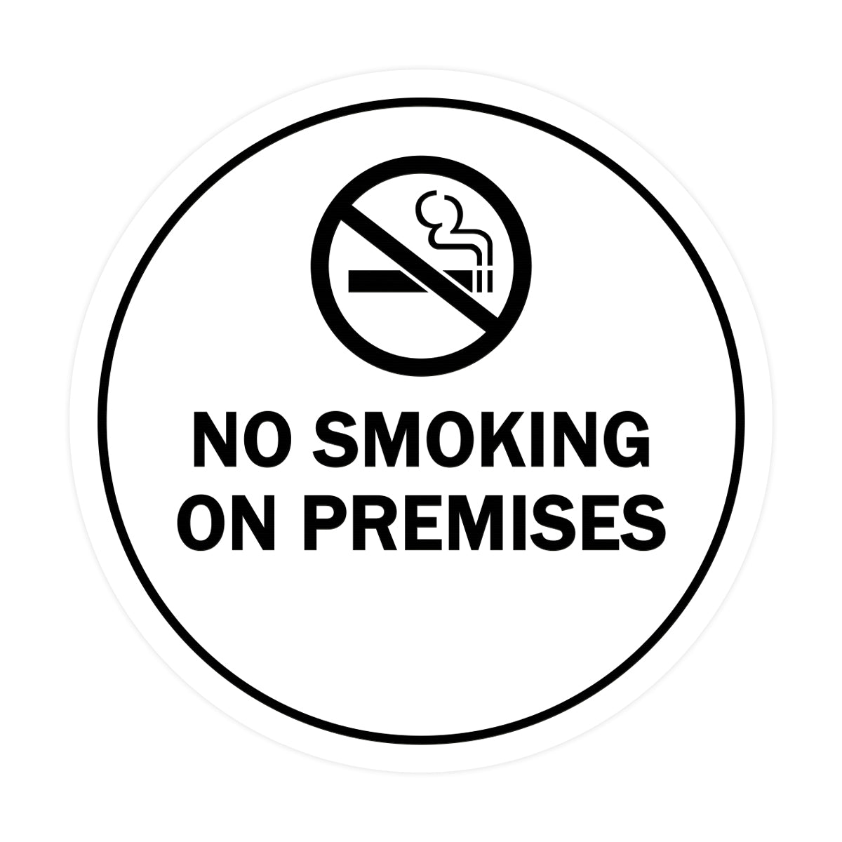 Signs ByLITA Circle No Smoking on Premises Sign