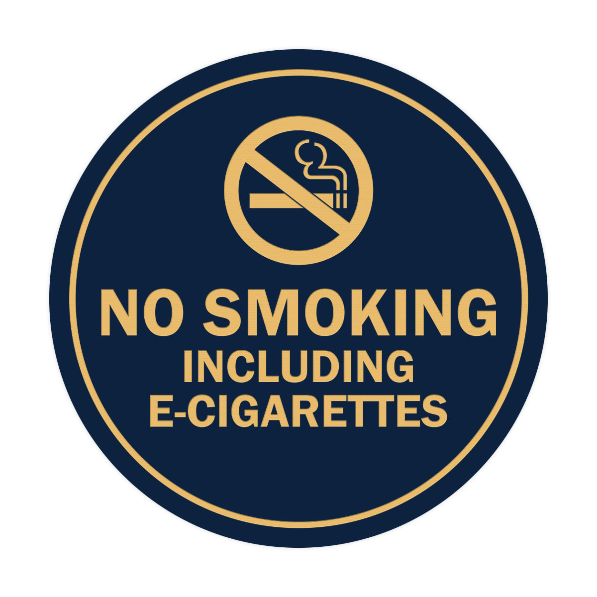 Signs ByLITA Circle No Smoking Including E-Cigarettes Sign