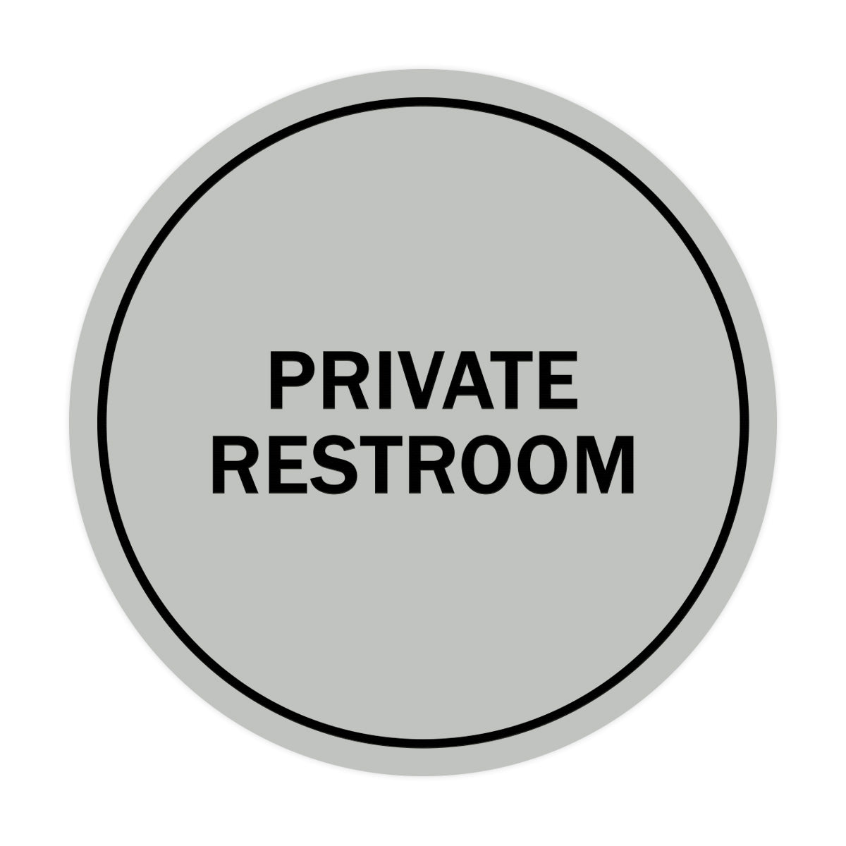 Signs ByLITA Circle Private Restroom Sign