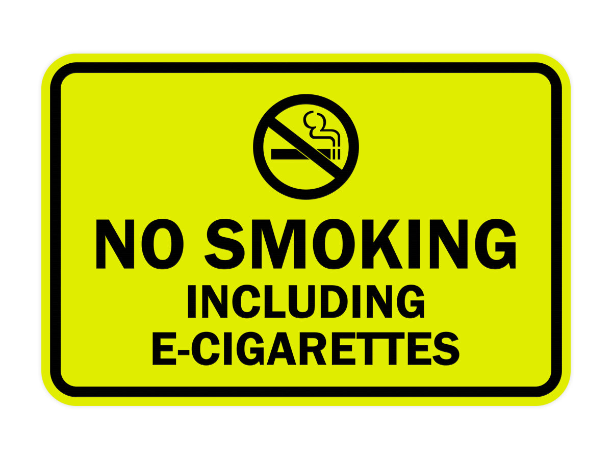 Signs ByLITA Classic Framed No Smoking Including E-Cigarettes Sign