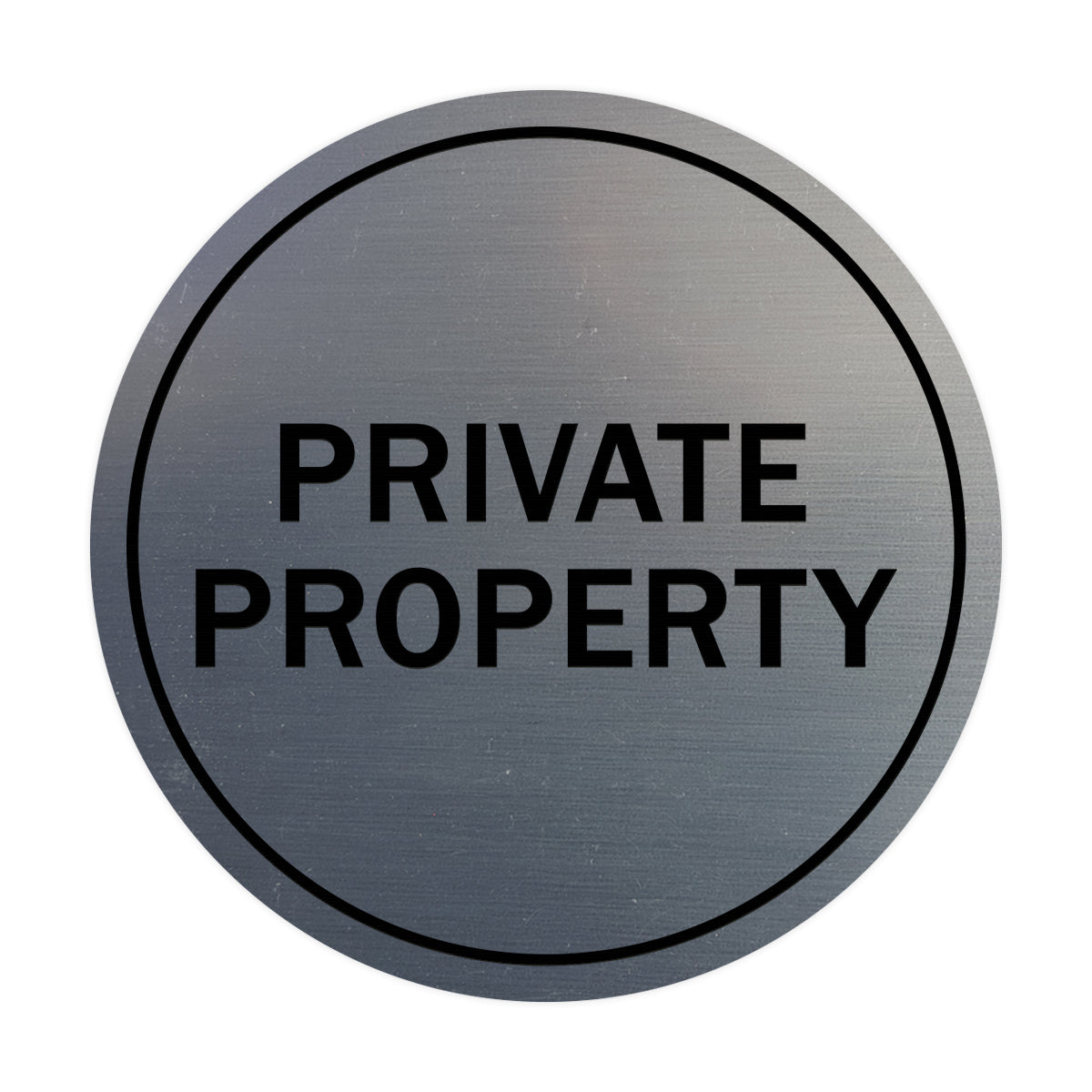 Signs ByLITA Circle Private Property Sign