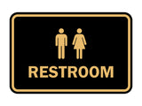 Signs ByLITA Classic Framed Unisex Restroom Sign