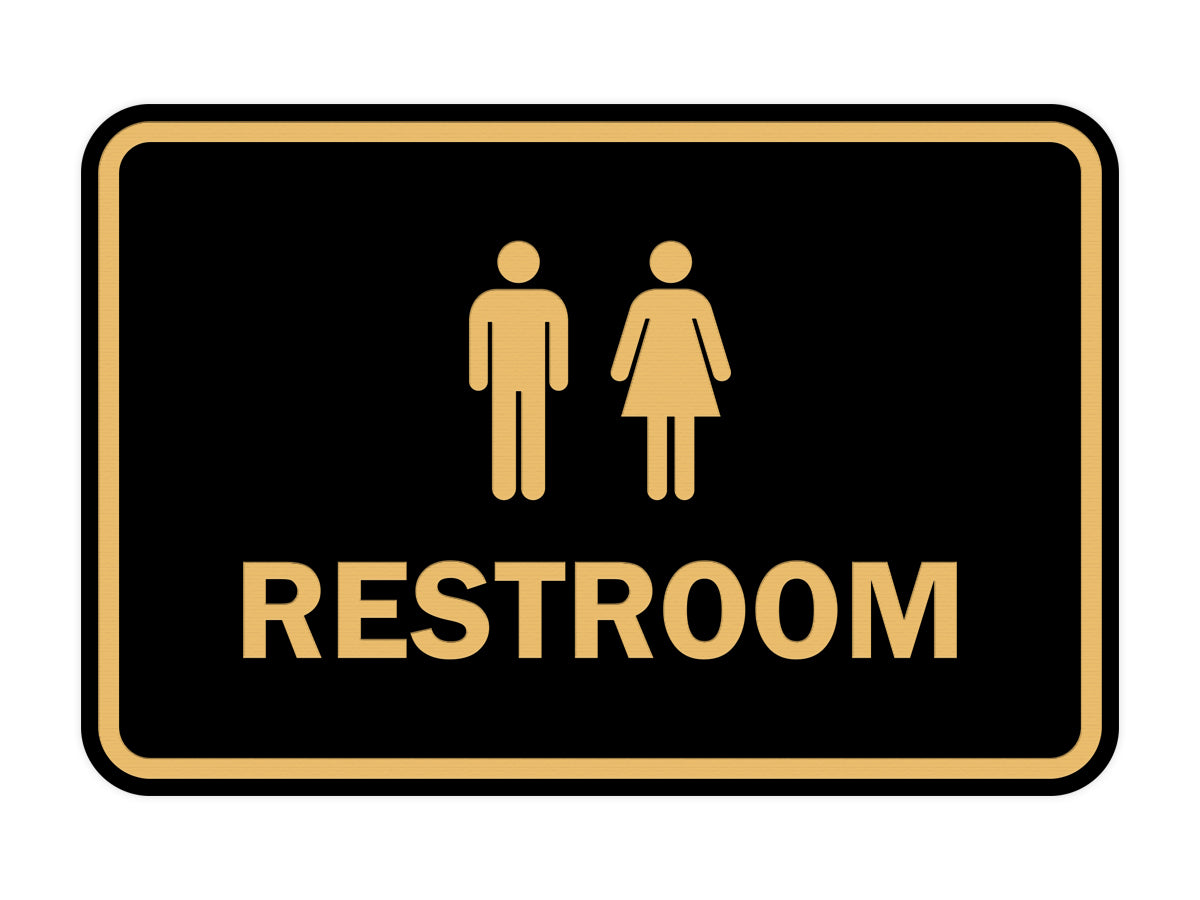 Signs ByLITA Classic Framed Unisex Restroom Sign