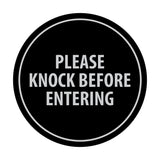 Signs ByLITA Circle Please Knock Before Entering Sign