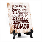 Coffee Lover's Table Sign with Acrylic Stand (6x8“) | Coffee Lovers | Office & Home Table Signs