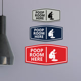 Signs ByLITA Fancy Poop Room Here Wall or Door Sign