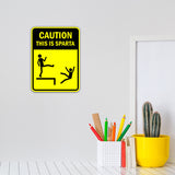 Portrait Round Plus Caution This Is Sparta Door or Wall Sign | Funny Warning Sign For Bedroom