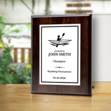 Kayaking Customizable Wooden Award Plaque | Easel Mount Option | Achievement and Recognition Personalizable Plaques | Sports Award