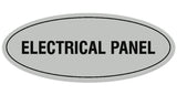 Signs ByLITA Oval Electrical Panel Sign - Laser-Engraved Lettering | Durable ABS Plastic | Vibrant Colors | Powerful Foam Tape