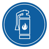Signs ByLITA Circle Fire Extinguisher Graphic Door or Wall Sign | Easy Installation | Durable Construction | Promote Health And Safety | Caution Warning Sign for Home, Business and Office Spaces