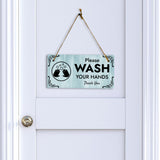 Please Wash Your Hands Thank You 5x10 Hanging Wall or Door Sign