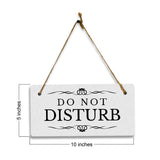Do Not Disturb 5" x 10" Hanging Wall or Door Sign | Rustic Twine | Stylish Business or Office Signage