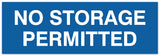 Signs ByLITA Basic No Storage Permitted Sign - Laser-Engraved Lettering | Durable ABS Plastic | Vibrant Colors | Powerful Foam Tape