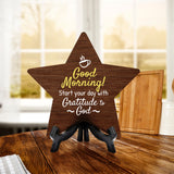 Good Morning Star Table Sign | Family and Faith Home Decor | Church And Home Table Signs