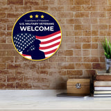 Circle Plus Guardians of Freedom: U.S. Military Veterans Welcome Door or Wall Sign Honor Veterans with Military Signs | US Pride | Veteran Gratitude and Discount Signs