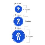 Circle Plus Overalls Required Wall or Door Sign | Easy Installation | Health & Safety Signage