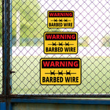Classic Framed Plus Warning Barbed Wire Wall or Door Sign | Health & Safety Warning Signage