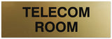 Signs ByLITA Basic Telecom Room Sign - Laser-Engraved Lettering | Durable ABS Plastic | Vibrant Colors | Powerful Foam Tape