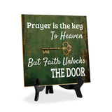 Religious Home Decor 5"x 5" Square Table Sign With Acrylic Easel