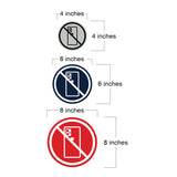 Signs ByLITA Circle No Cellphones Graphic Door or Wall Sign | Easy Installation | Durable Construction | Promote Health And Safety | Caution Warning Sign for Home, Business and Office Spaces
