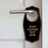 Custom Engraved Door Hangers (4 x 8") | Personalized Door Handle Signs for Homes and Businesses | Create Your Own Message