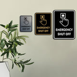 Signs ByLITA Portrait Round Emergency Shut Off Door or Wall Sign Easy Installation | Health And Safety | Building And Danger Signs