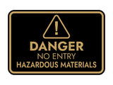 Signs ByLITA Classic Framed Danger: No Entry - Hazardous Materials Door or Wall Sign Easy Installation | Health And Safety | Building And Warning Signs